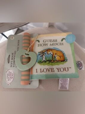 Guess How Much I Love You Soft Baby Book with Teether Attachment NWT